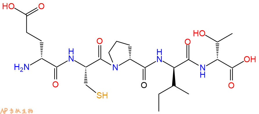 专肽生物产品H2N-DGlu-Cys-DPro-DIle-DThr-OH