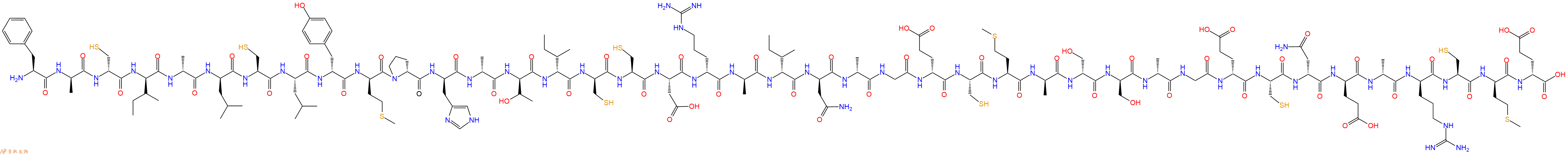 专肽生物产品H2N-Phe-DAla-DCys-DIle-DAla-DLeu-Cys-Leu-DTyr-DMet-DPro-DHis-DAla-DThr-DIle-DCys-Cys-Asp-DArg-DAla-DIle-DAsn-DAla-Gly-DGlu-Cys-Met-DAla-DSer-DSer-DAla-Gly-DGlu-Cys-DAsn-DGlu-DAla-DArg-Cys-DMet-DGlu-OH