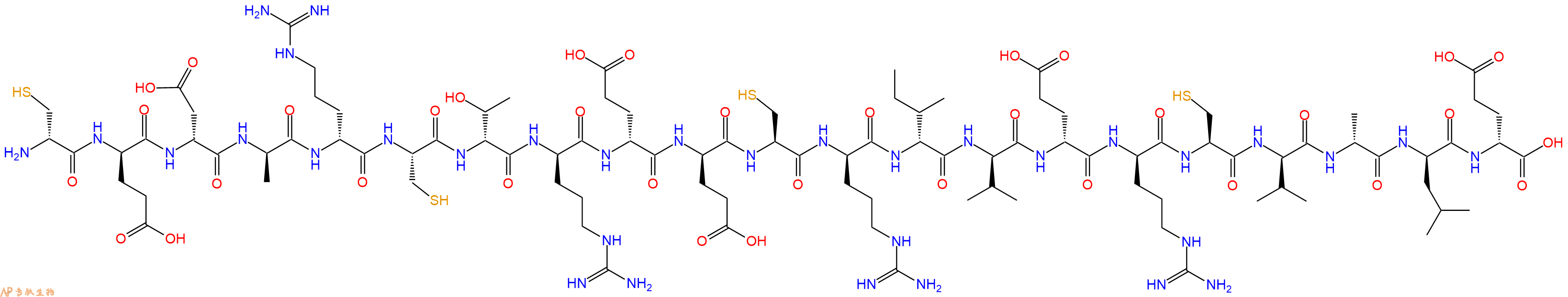专肽生物产品H2N-DCys-DGlu-DAsp-DAla-DArg-Cys-DThr-DArg-DGlu-DGlu-Cys-DArg-DIle-DVal-DGlu-DArg-Cys-DVal-DAla-DLeu-DGlu-OH