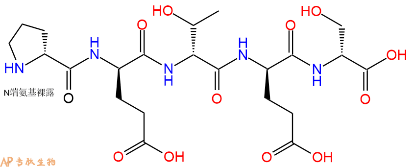 专肽生物产品H2N-DPro-DGlu-DThr-DGlu-DSer-OH