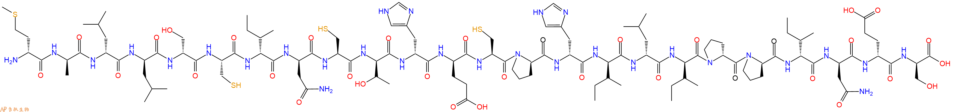 专肽生物产品H2N-DMet-DAla-DLeu-DLeu-DSer-Cys-DIle-DAsn-Cys-DThr-DHis-DGlu-Cys-DPro-DHis-DIle-DLeu-DIle-DPro-DPro-DIle-DAsn-DGlu-DSer-OH