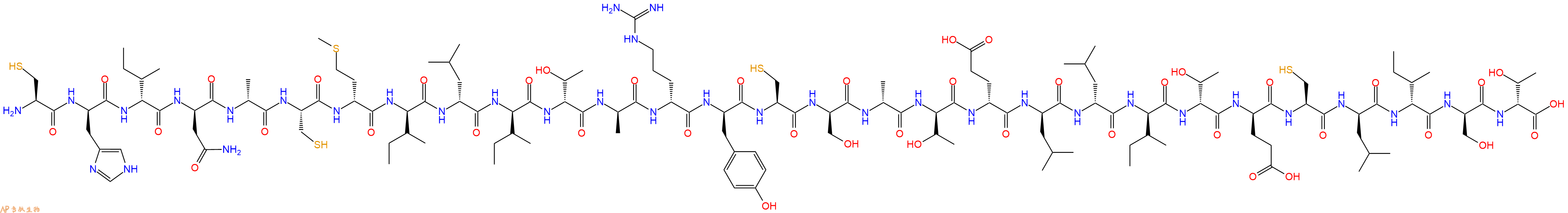 专肽生物产品H2N-Cys-DHis-DIle-DAsn-DAla-Cys-DMet-DIle-DLeu-DIle-DThr-DAla-DArg-DTyr-Cys-DSer-DAla-DThr-DGlu-DLeu-DLeu-DIle-DThr-DGlu-Cys-DLeu-DIle-DSer-DThr-OH