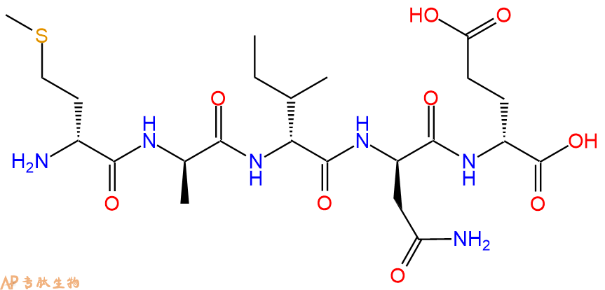 专肽生物产品H2N-DMet-DAla-DIle-DAsn-DGlu-OH