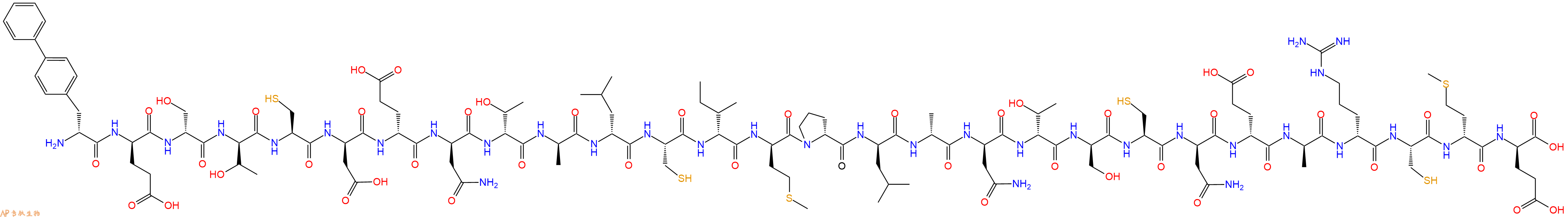 专肽生物产品H2N-DBip-DGlu-DSer-DThr-Cys-DAsp-DGlu-DAsn-DThr-DAla-DLeu-Cys-DIle-DMet-DPro-DLeu-DAla-DAsn-DThr-DSer-Cys-DAsn-DGlu-DAla-DArg-Cys-DMet-DGlu-OH