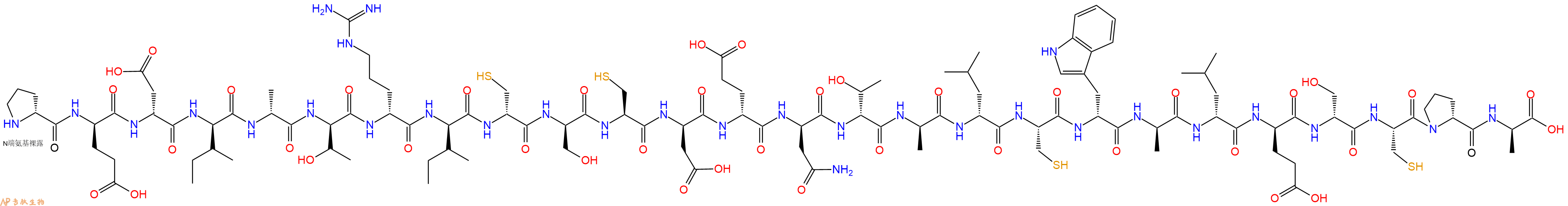 专肽生物产品H2N-DPro-DGlu-DAsp-DIle-DAla-DThr-DArg-DIle-DCys-DSer-Cys-DAsp-DGlu-DAsn-DThr-DAla-DLeu-Cys-DTrp-DAla-DLeu-DGlu-DSer-Cys-DPro-DAla-OH