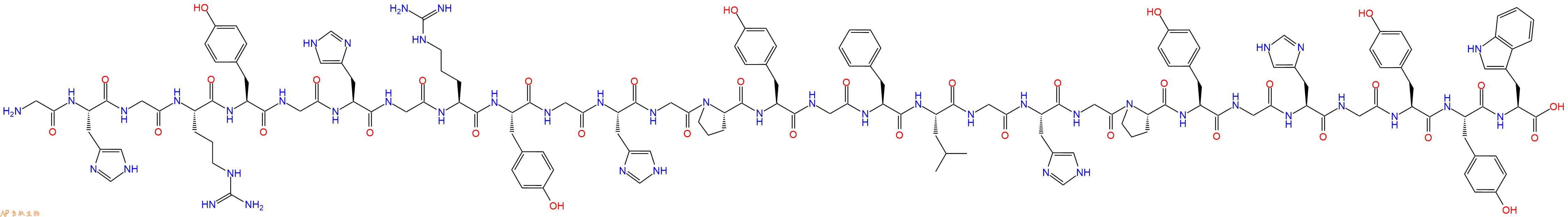 专肽生物产品H2N-Gly-His-Gly-Arg-Tyr-Gly-His-Gly-Arg-Tyr-Gly-His-Gly-Pro-Tyr-Gly-Phe-Leu-Gly-His-Gly-Pro-Tyr-Gly-His-Gly-Tyr-Tyr-Trp-OH