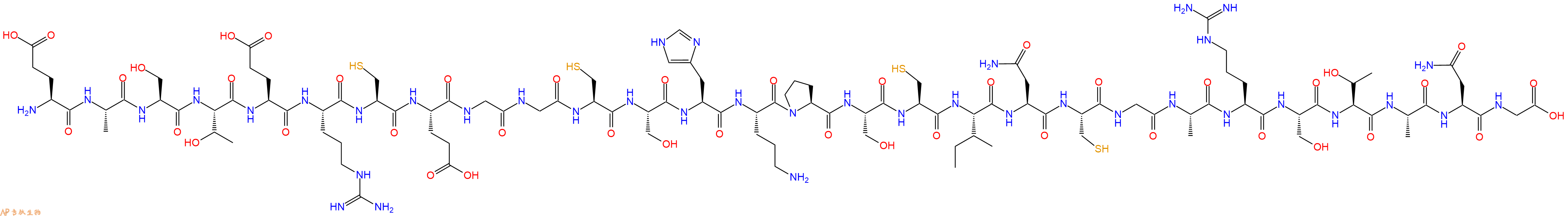专肽生物产品H2N-Glu-Ala-Ser-Thr-Glu-Arg-Cys-Glu-Gly-Gly-Cys-Ser-His-Orn-Pro-Ser-Cys-Ile-Asn-Cys-Gly-Ala-Arg-Ser-Thr-Ala-Asn-Gly-OH