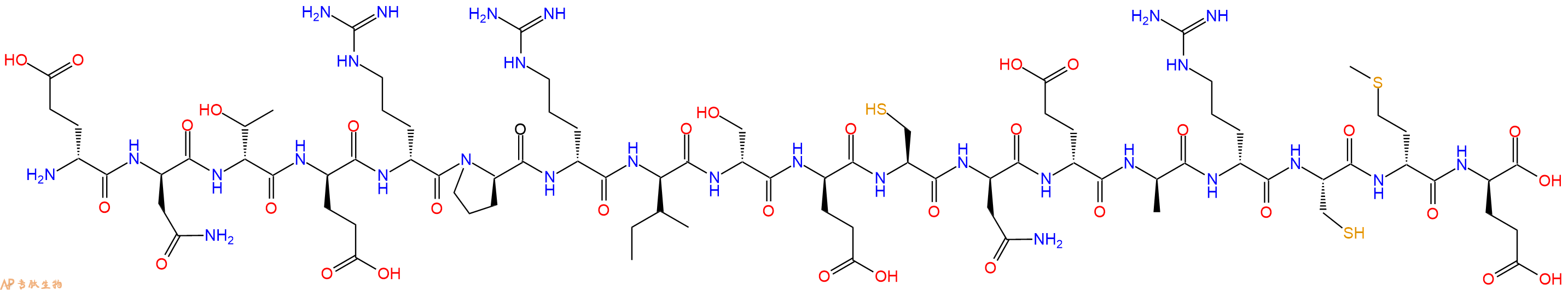 专肽生物产品H2N-DGlu-DAsn-DThr-DGlu-DArg-DPro-DArg-DIle-DSer-DGlu-Cys-DAsn-DGlu-DAla-DArg-Cys-DMet-DGlu-OH
