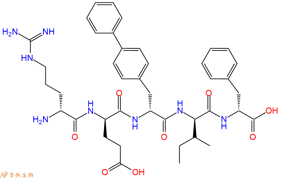 专肽生物产品H2N-DArg-DGlu-DBip-DIle-DPhe-OH