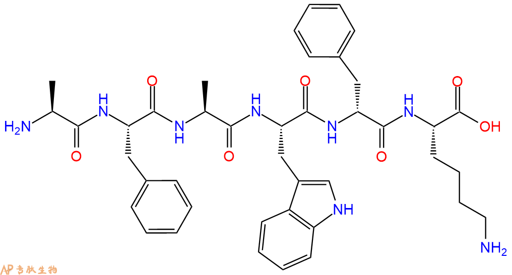 专肽生物产品H2N-Ala-Phe-Ala-Trp-DPhe-Lys-OH
