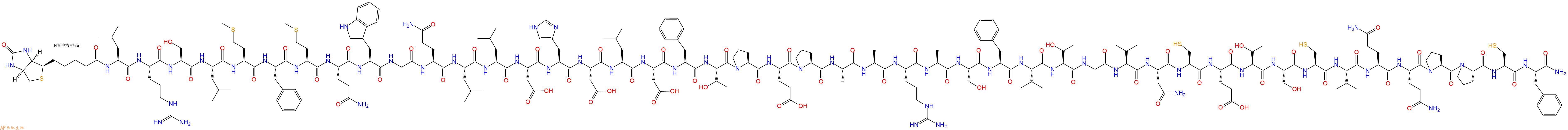 专肽生物产品Biotinyl-Leu-Arg-Ser-Leu-Met-Phe-Met-Gln-Trp-Gly-Gln-Leu-Leu-Asp-His-Asp-Leu-Asp-Phe-Thr-Pro-Glu-Pro-Ala-Ala-Arg-Ala-Ser-Phe-Val-Thr-Gly-Val-Asn-Cys-Glu-Thr-Ser-Cys-Val-Gln-Gln-Pro-Pro-Cys-Phe-CONH2