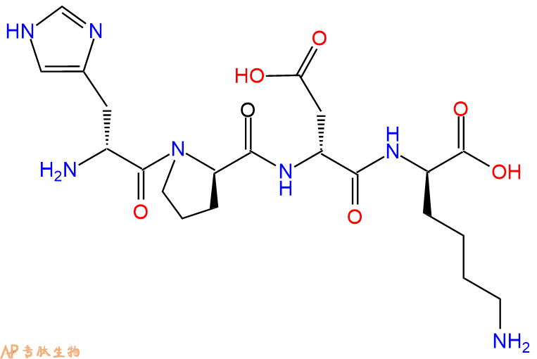 专肽生物产品H2N-DHis-DPro-DAsp-DLys-OH