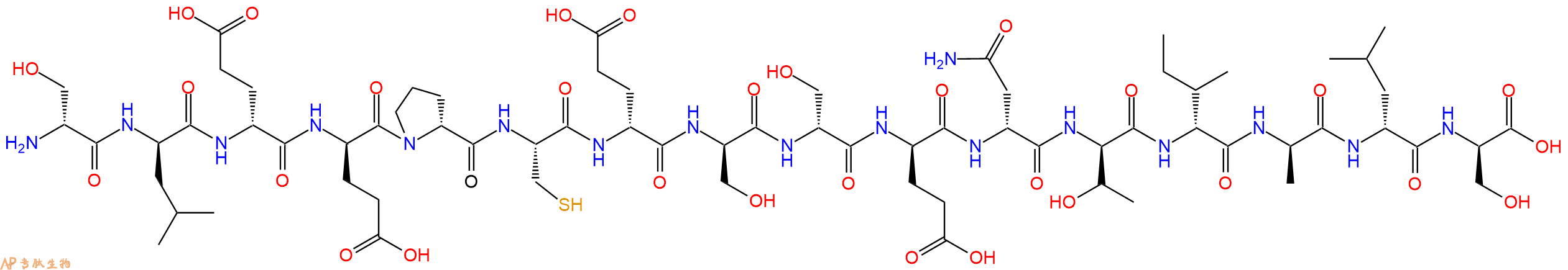 专肽生物产品H2N-DSer-DLeu-DGlu-DGlu-DPro-Cys-DGlu-DSer-DSer-DGlu-DAsn-DThr-DIle-DAla-DLeu-DSer-OH