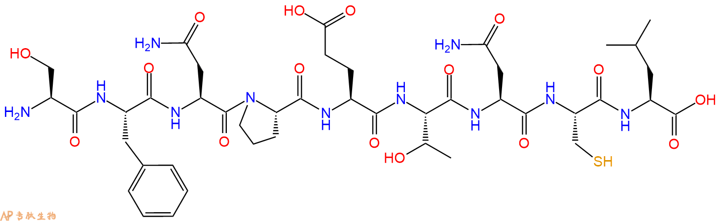 专肽生物产品H2N-Ser-Phe-Asn-Pro-Glu-Thr-Asn-Cys-Leu-OH