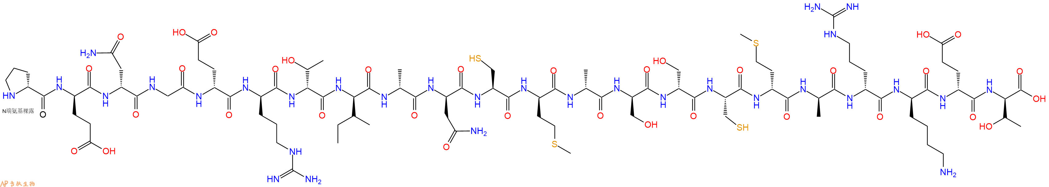 专肽生物产品H2N-DPro-DGlu-DAsn-Gly-DGlu-DArg-DThr-DIle-DAla-DAsn-Cys-DMet-DAla-DSer-DSer-Cys-DMet-DAla-DArg-DLys-DGlu-DThr-OH