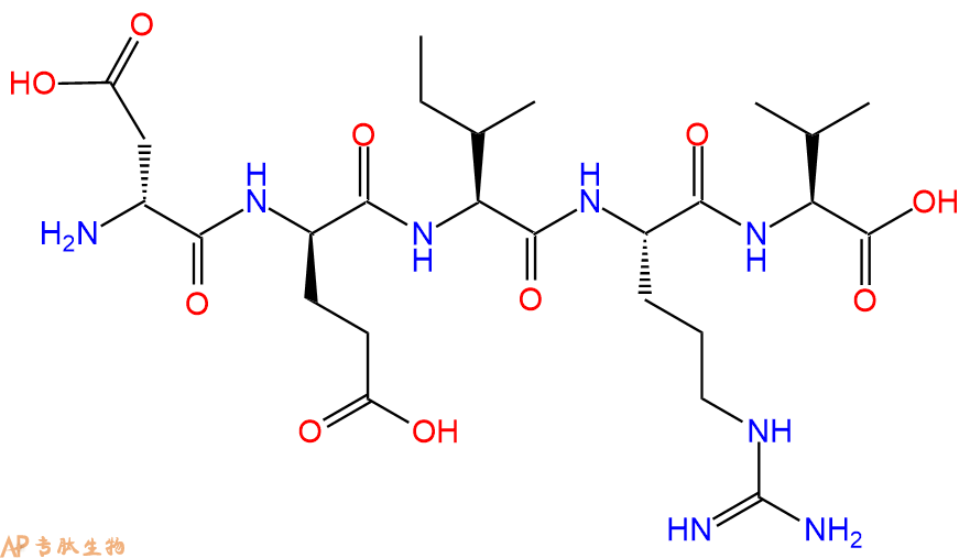 专肽生物产品H2N-DAsp-DGlu-Ile-Arg-Val-OH