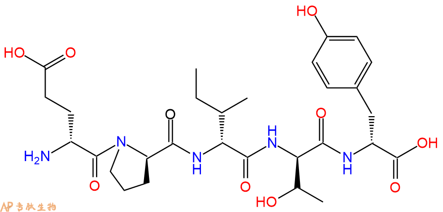 专肽生物产品H2N-DGlu-DPro-DIle-DThr-DTyr-OH