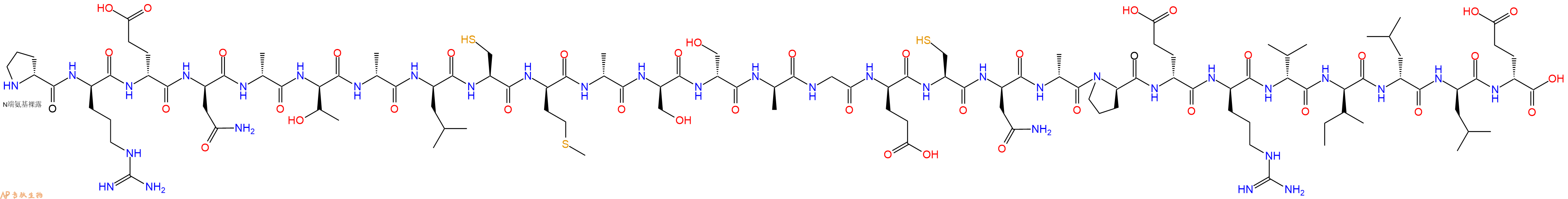 专肽生物产品H2N-DPro-DArg-DGlu-DAsn-DAla-DThr-DAla-DLeu-Cys-DMet-DAla-DSer-DSer-DAla-Gly-DGlu-Cys-DAsn-DAla-DPro-DGlu-DArg-DVal-DIle-DLeu-DLeu-DGlu-OH
