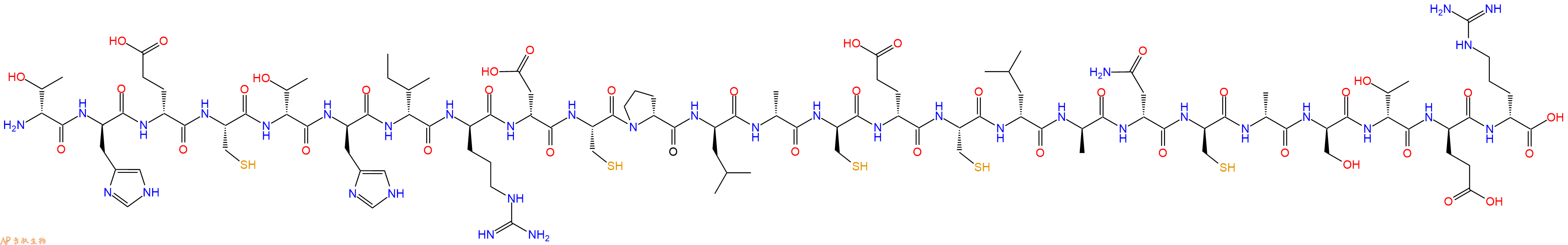 专肽生物产品H2N-DThr-DHis-DGlu-Cys-DThr-DHis-DIle-DArg-DAsp-Cys-DPro-DLeu-DAla-DCys-DGlu-Cys-DLeu-DAla-DAsn-DCys-DAla-DSer-DThr-DGlu-DArg-OH