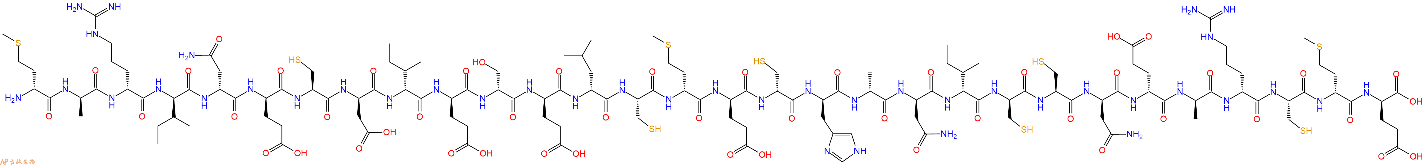 专肽生物产品H2N-DMet-DAla-DArg-DIle-DAsn-DGlu-Cys-DAsp-DIle-DGlu-DSer-DGlu-DLeu-Cys-DMet-DGlu-DCys-DHis-DAla-DAsn-DIle-DCys-Cys-DAsn-DGlu-DAla-DArg-Cys-DMet-DGlu-OH