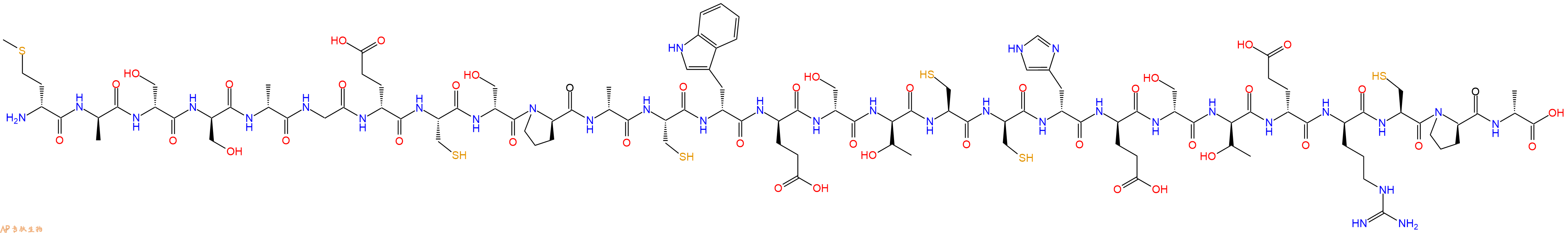 专肽生物产品H2N-DMet-DAla-DSer-DSer-DAla-Gly-DGlu-Cys-DSer-DPro-DAla-Cys-DTrp-DGlu-DSer-DThr-Cys-DCys-DHis-DGlu-DSer-DThr-DGlu-DArg-Cys-DPro-DAla-OH