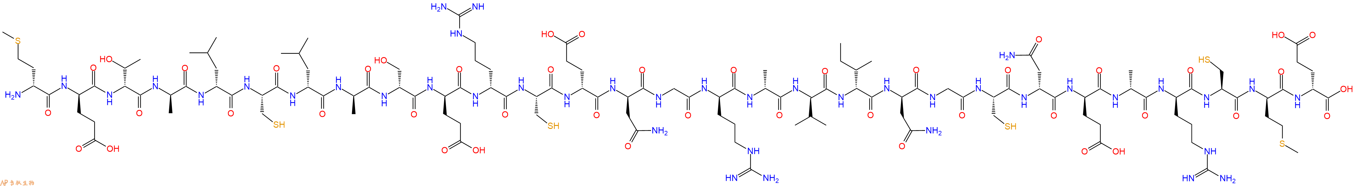 专肽生物产品H2N-DMet-DGlu-DThr-DAla-DLeu-Cys-DLeu-DAla-DSer-DGlu-DArg-Cys-DGlu-DAsn-Gly-DArg-DAla-DVal-DIle-DAsn-Gly-Cys-DAsn-DGlu-DAla-DArg-Cys-DMet-DGlu-OH