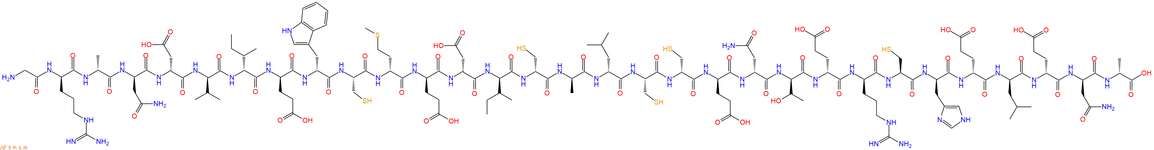 专肽生物产品H2N-Gly-DArg-DAla-DAsn-DAsp-DVal-DIle-DGlu-DTrp-Cys-DMet-DGlu-DAsp-DIle-DCys-DAla-DLeu-Cys-DCys-DGlu-DAsn-DThr-DGlu-DArg-Cys-DHis-DGlu-DLeu-DGlu-DAsn-DAla-OH