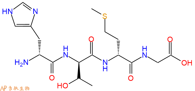 专肽生物产品H2N-DHis-DThr-DMet-Gly-OH