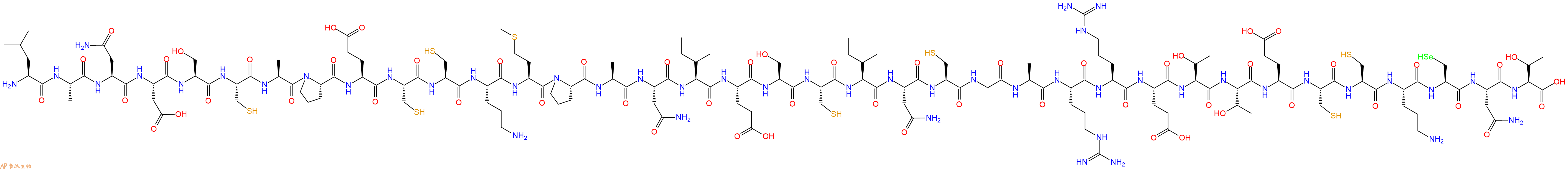 专肽生物产品H2N-Leu-Ala-Asn-Asp-Ser-Cys-Ala-Pro-Glu-Cys-Cys-Orn-Met-Pro-Ala-Asn-Ile-Glu-Ser-Cys-Ile-Asn-Cys-Gly-Ala-Arg-Arg-Glu-Thr-Thr-Glu-Cys-Cys-Orn-Sec-Asn-Thr-OH