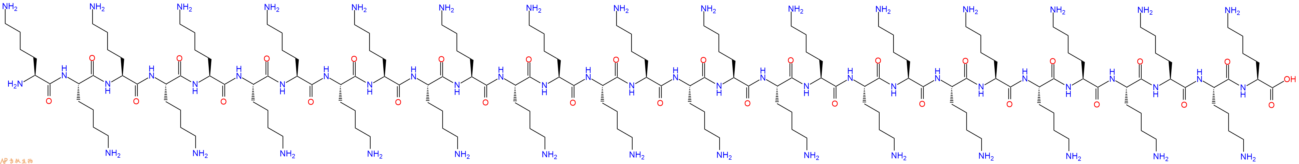 专肽生物产品H2N-Lys-Lys-Lys-Lys-Lys-Lys-Lys-Lys-Lys-Lys-Lys-Lys-Lys-Lys-Lys-Lys-Lys-Lys-Lys-Lys-Lys-Lys-Lys-Lys-Lys-Lys-Lys-Lys-Lys-OH
