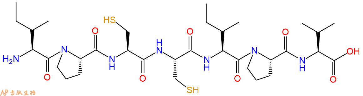 专肽生物产品H2N-Ile-Pro-Cys-Cys-Ile-Pro-Val-OH
