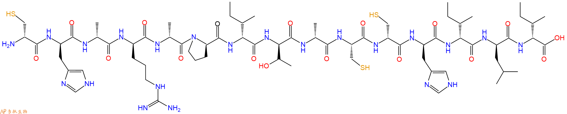 专肽生物产品H2N-DCys-DHis-DAla-DArg-DAla-DPro-DIle-DThr-DAla-Cys-DCys-DHis-DIle-DLeu-DIle-OH