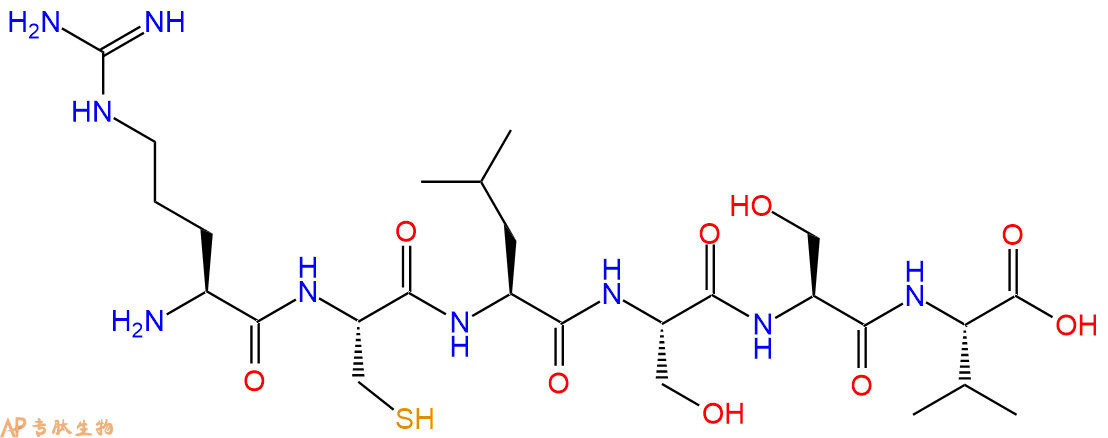专肽生物产品H2N-Arg-Cys-Leu-Ser-Ser-Val-OH
