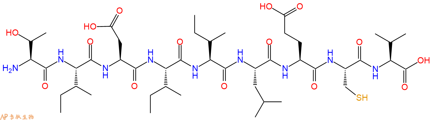 专肽生物产品H2N-Thr-Ile-Asp-Ile-Ile-Leu-Glu-Cys-Val-OH