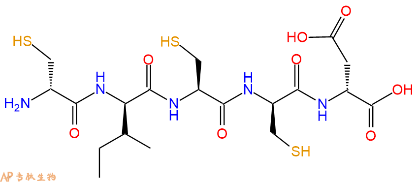 专肽生物产品H2N-DCys-DIle-Cys-DCys-DAsp-OH