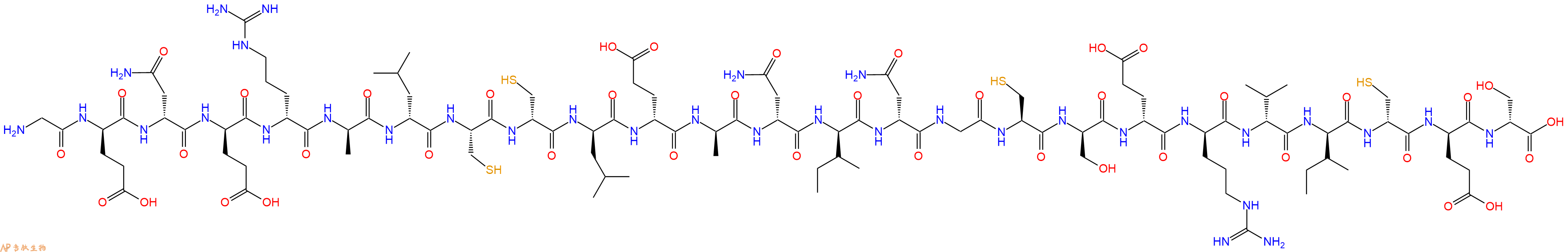 专肽生物产品H2N-Gly-DGlu-DAsn-DGlu-DArg-DAla-DLeu-Cys-DCys-DLeu-DGlu-DAla-DAsn-DIle-DAsn-Gly-Cys-DSer-DGlu-DArg-DVal-DIle-DCys-DGlu-DSer-OH