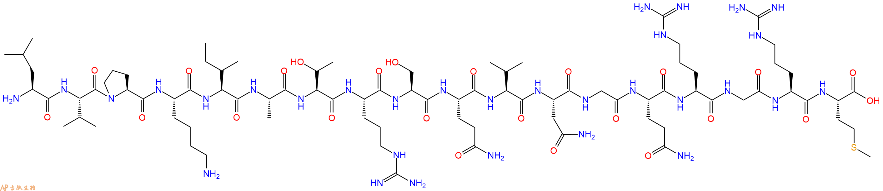 专肽生物产品H2N-Leu-Val-Pro-Lys-Ile-Ala-Thr-Arg-Ser-Gln-Val-Asn-Gly-Gln-Arg-Gly-Arg-Met-OH