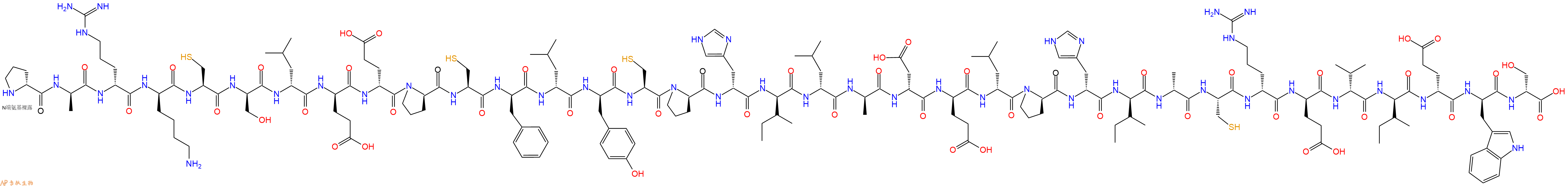 专肽生物产品H2N-DPro-DAla-DArg-DLys-Cys-DSer-DLeu-DGlu-DGlu-DPro-Cys-DPhe-DLeu-DTyr-Cys-DPro-DHis-DIle-DLeu-DAla-DAsp-DGlu-DLeu-DPro-DHis-DIle-DAla-Cys-DArg-DGlu-DVal-DIle-DGlu-DTrp-DSer-OH