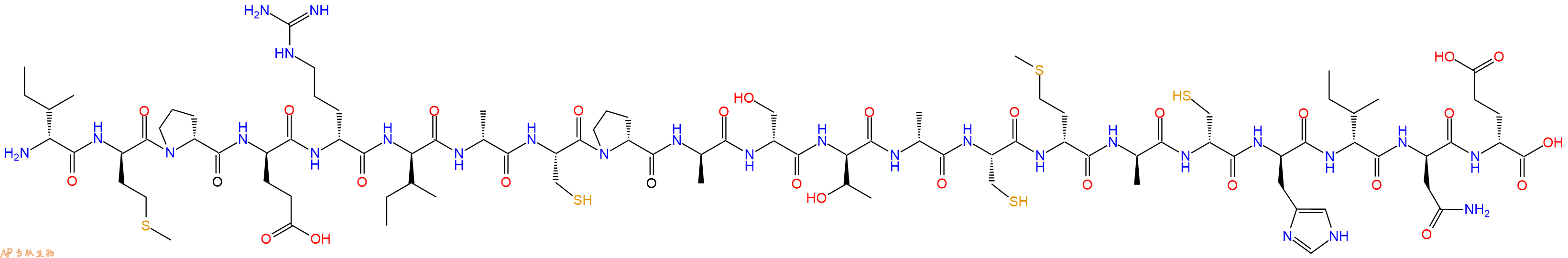 专肽生物产品H2N-DIle-DMet-DPro-DGlu-DArg-DIle-DAla-Cys-DPro-DAla-DSer-DThr-DAla-Cys-DMet-DAla-DCys-DHis-DIle-DAsn-DGlu-OH