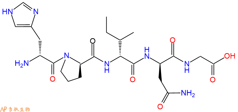 专肽生物产品H2N-DHis-DPro-DIle-DAsn-Gly-OH