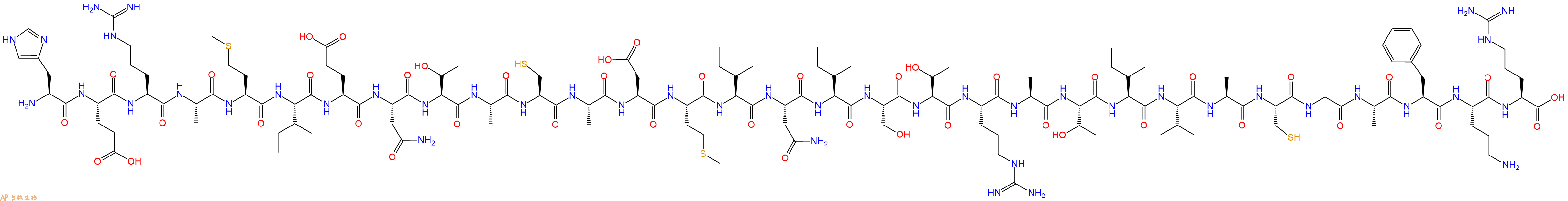 专肽生物产品H2N-His-Glu-Arg-Ala-Met-Ile-Glu-Asn-Thr-Ala-Cys-Ala-Asp-Met-Ile-Asn-Ile-Ser-Thr-Arg-Ala-Thr-Ile-Val-Ala-Cys-Gly-Ala-Phe-Orn-Arg-OH