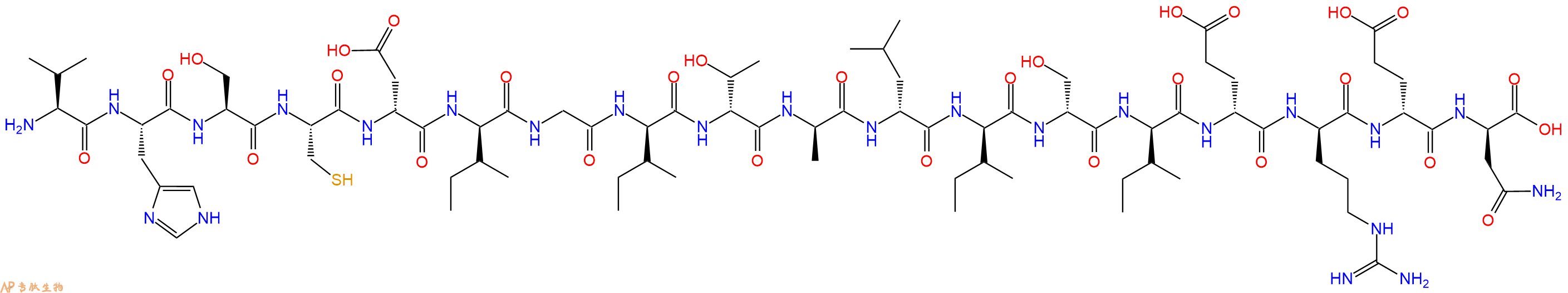 专肽生物产品H2N-Val-His-Ser-Cys-DAsp-DIle-Gly-DIle-DThr-DAla-DLeu-DIle-DSer-DIle-DGlu-DArg-DGlu-DAsn-OH