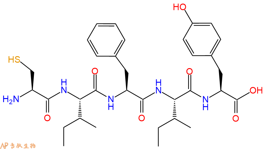 专肽生物产品H2N-Cys-Ile-Phe-Ile-Tyr-OH