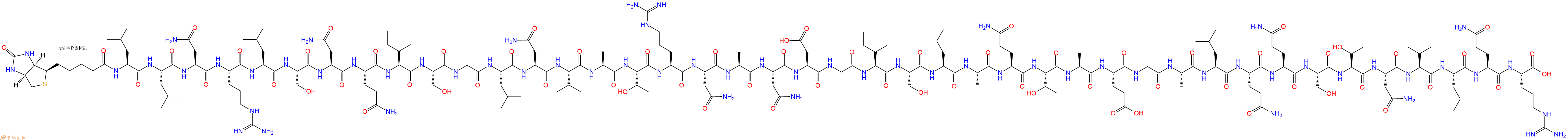 专肽生物产品Biotinyl-Leu-Leu-Asn-Arg-Leu-Ser-Asn-Gln-Ile-Ser-Gly-Leu-Asn-Val-Ala-Thr-Arg-Asn-Ala-Asn-Asp-Gly-Ile-Ser-Leu-Ala-Gln-Thr-Ala-Glu-Gly-Ala-Leu-Gln-Gln-Ser-Thr-Asn-Ile-Leu-Gln-Arg-OH