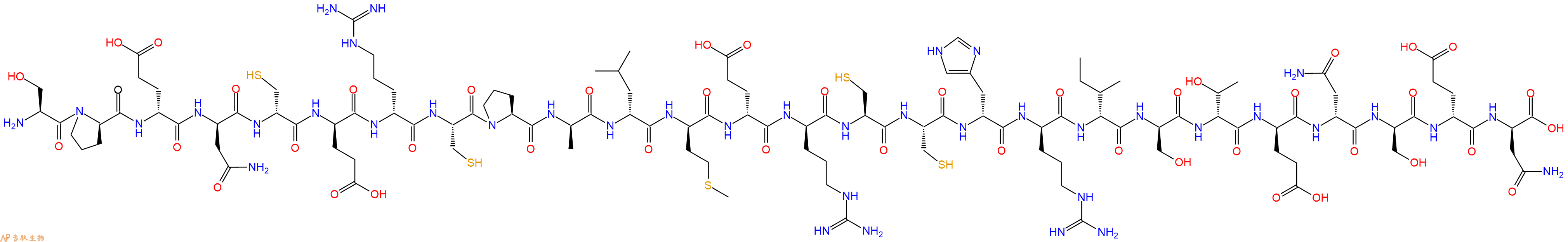 专肽生物产品H2N-Ser-DPro-DGlu-DAsn-DCys-DGlu-DArg-Cys-Pro-DAla-DLeu-DMet-DGlu-DArg-Cys-Cys-DHis-DArg-DIle-DSer-DThr-DGlu-DAsn-DSer-DGlu-DAsn-OH