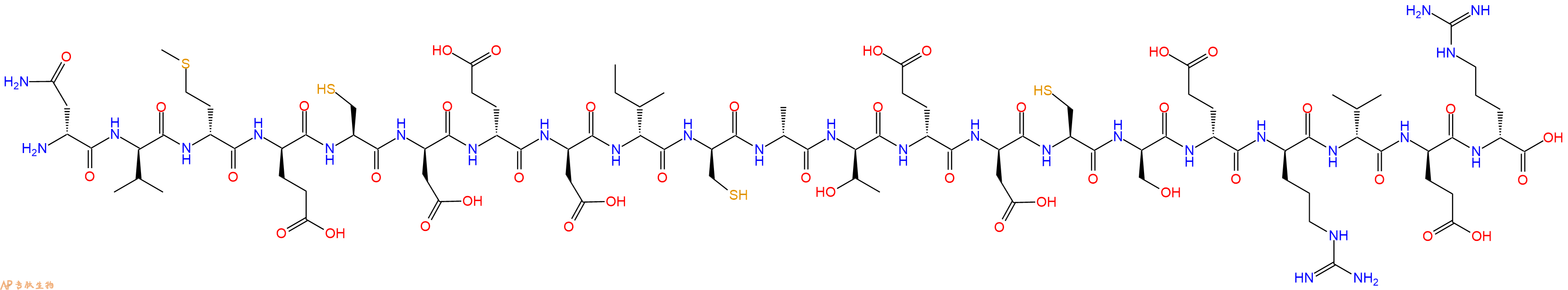 专肽生物产品H2N-DAsn-DVal-DMet-DGlu-Cys-DAsp-DGlu-DAsp-DIle-DCys-DAla-DThr-DGlu-DAsp-Cys-DSer-DGlu-DArg-DVal-DGlu-DArg-OH