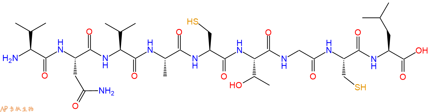 专肽生物产品H2N-Val-Asn-Val-Ala-Cys-Thr-Gly-Cys-Leu-OH