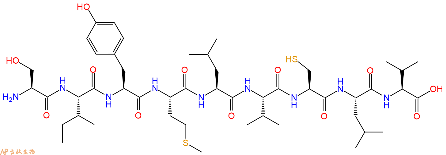 专肽生物产品H2N-Ser-Ile-Tyr-Met-Leu-Val-Cys-Leu-Val-OH