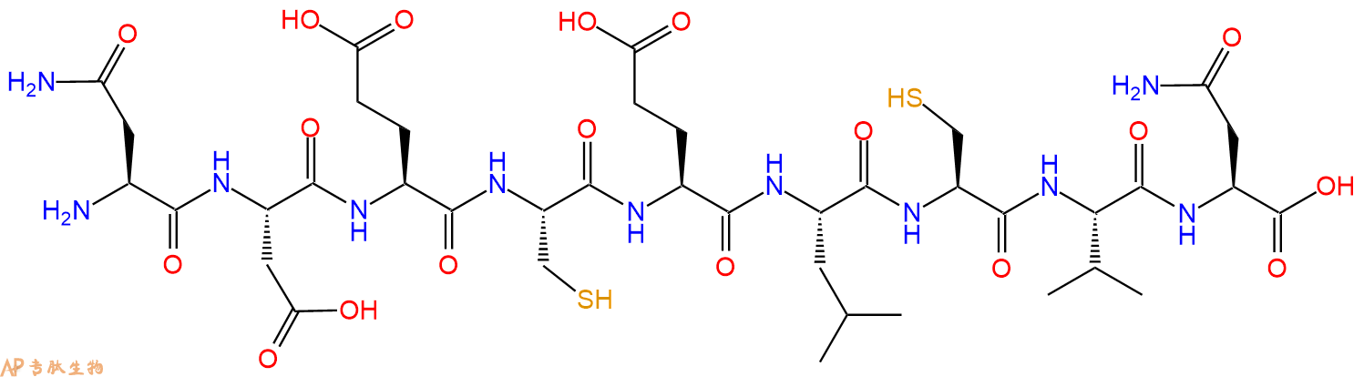 专肽生物产品H2N-Asn-Asp-Glu-Cys-Glu-Leu-Cys-Val-Asn-OH