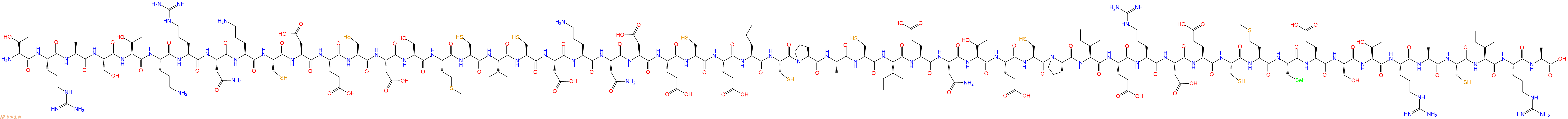 专肽生物产品H2N-Thr-Arg-Ala-Ser-Thr-Orn-Arg-Asn-Orn-Cys-Asp-Glu-Cys-Asp-Ser-Met-Cys-Val-Cys-Asp-Orn-Asn-Asp-Glu-Cys-Glu-Leu-Cys-Pro-Ala-Cys-Ile-Glu-Asn-Thr-Glu-Cys-Pro-Ile-Glu-Arg-Asp-Glu-Cys-Met-Sec-Glu-Ser-Thr-Arg-Ala-Cys-Ile-Arg-Ala-OH